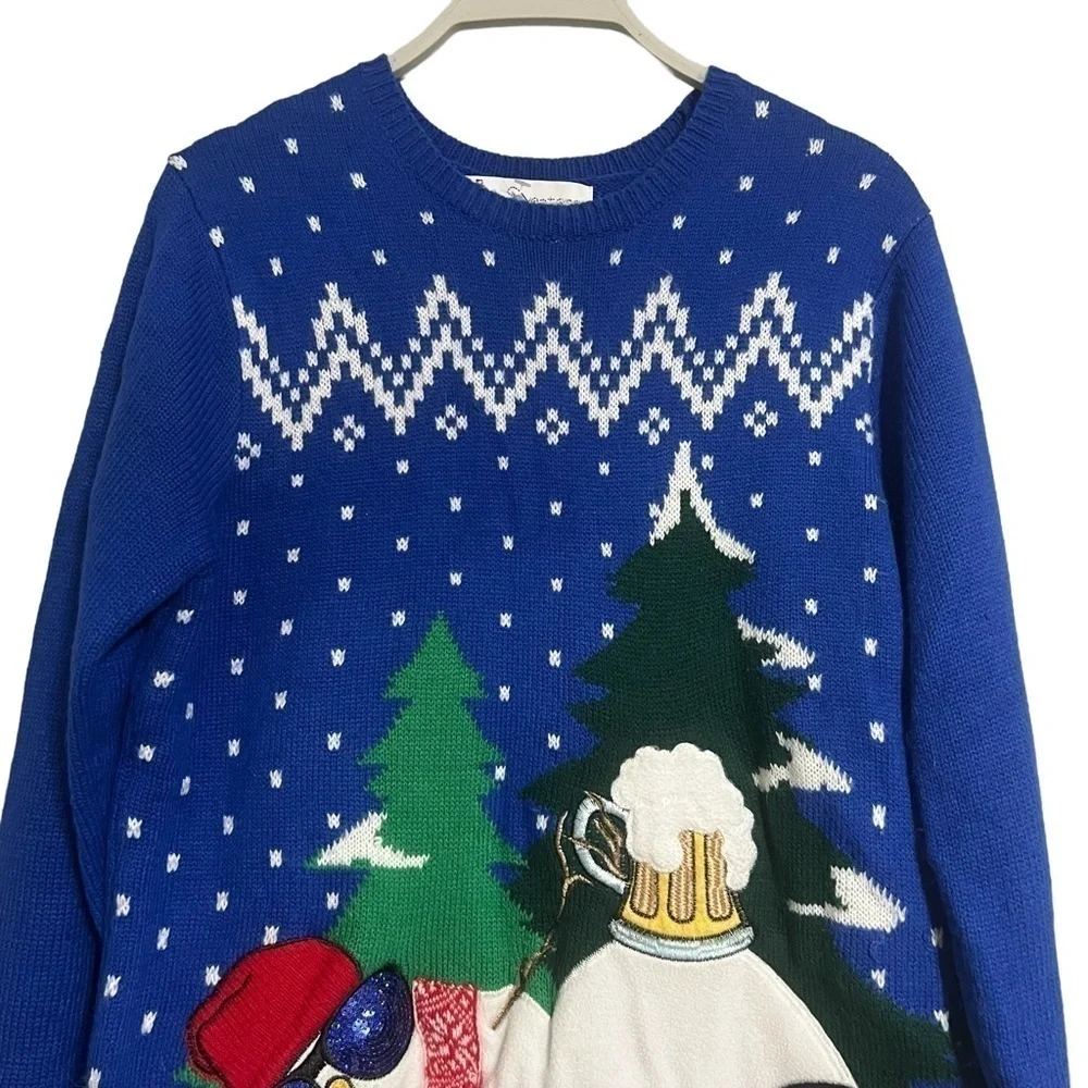 Snowman Beer Belly Ugly Christmas Sweater
Embellished Bling Medium Jolly Sweater - Picture 2 of 7